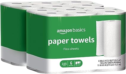 Basics 2-Ply Paper Towels, Flex-Sheets – Moonlight